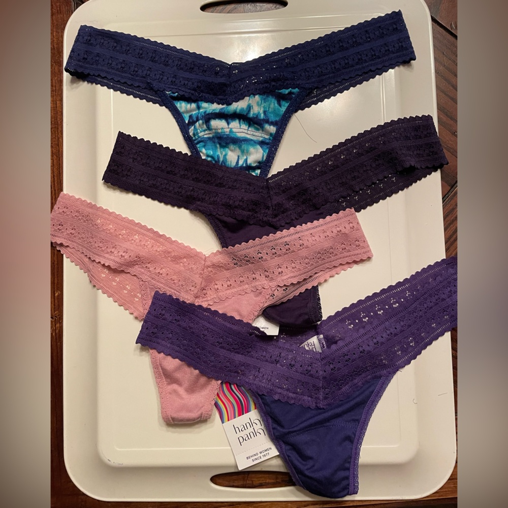 New HANKY PANKY Dream Low Rise Thong Panties Lot of 4
